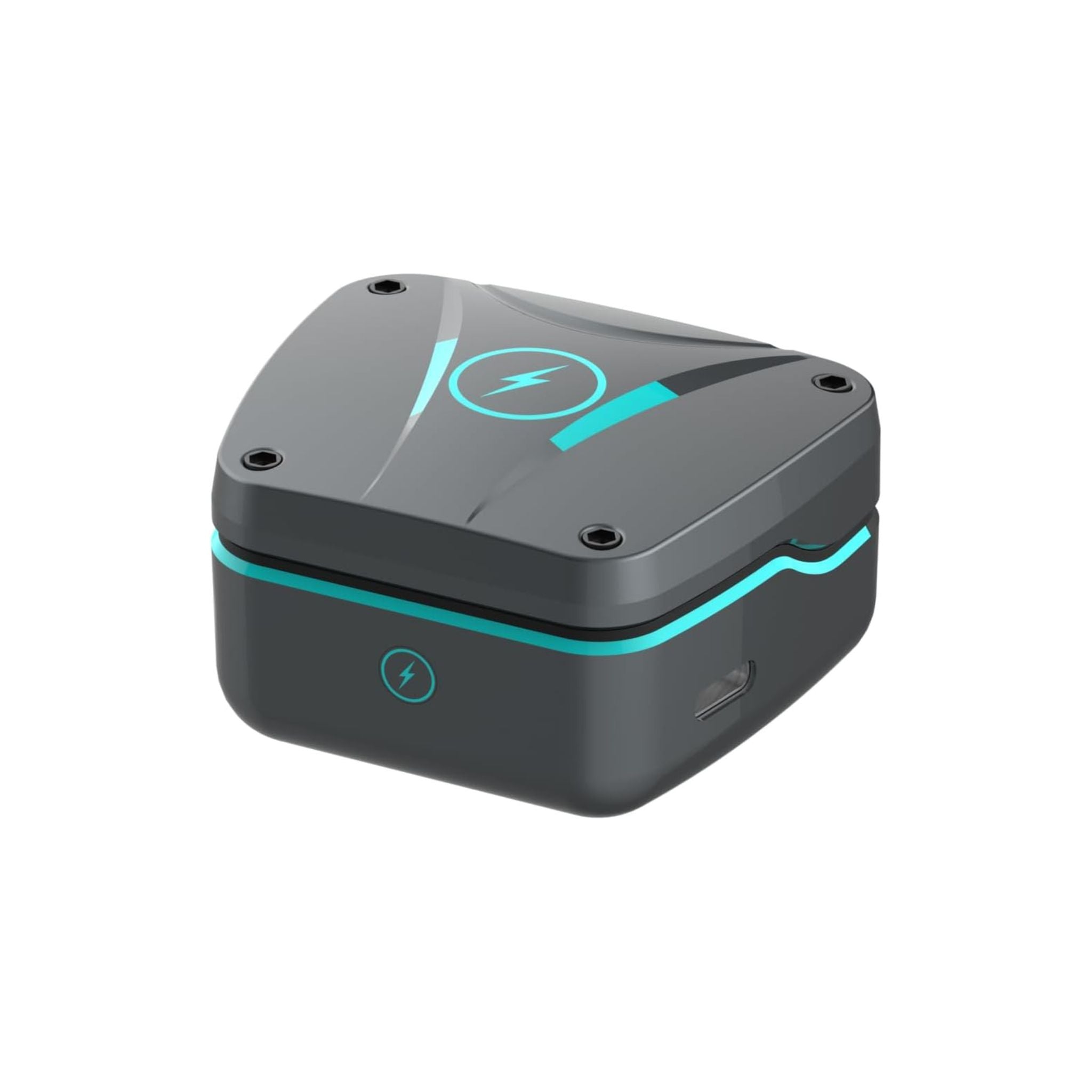 Porodo Gaming Ultra-Low Latency Earbuds with RGB Lights, Dual Mic ENC, Bluetooth 5.4, 6H Playtime, Type-C Charging – Black