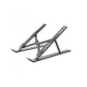Green Lion X-Foldable Laptop Stand with 7 Adjustable Tilt Levels, Quick Heat Discharge, Aluminum Alloy & Silicone Material, Wide Compatibility, Anti-Slip - Gray
