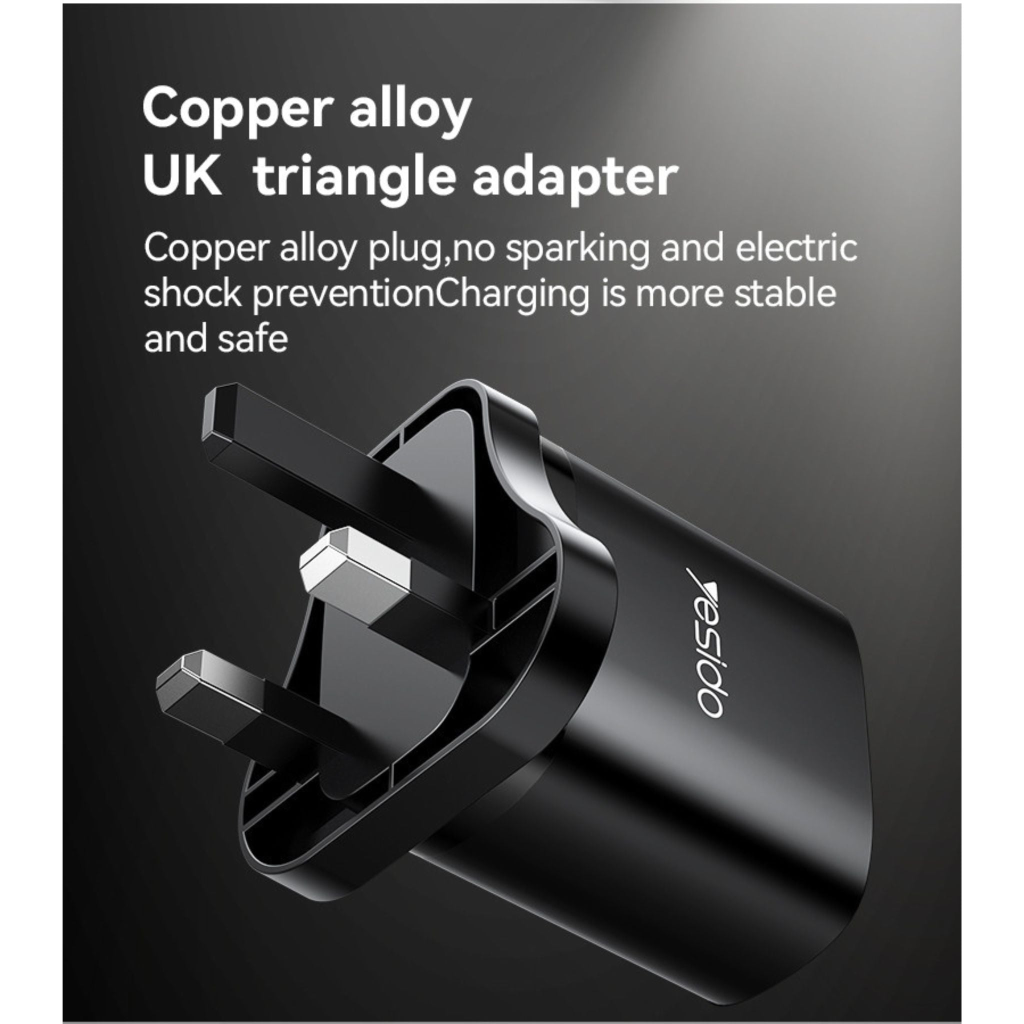 Yesido YC53 20W PD Fast Charging Home Charger | Type-C and Type-C and Lightning Port Charger Adapter