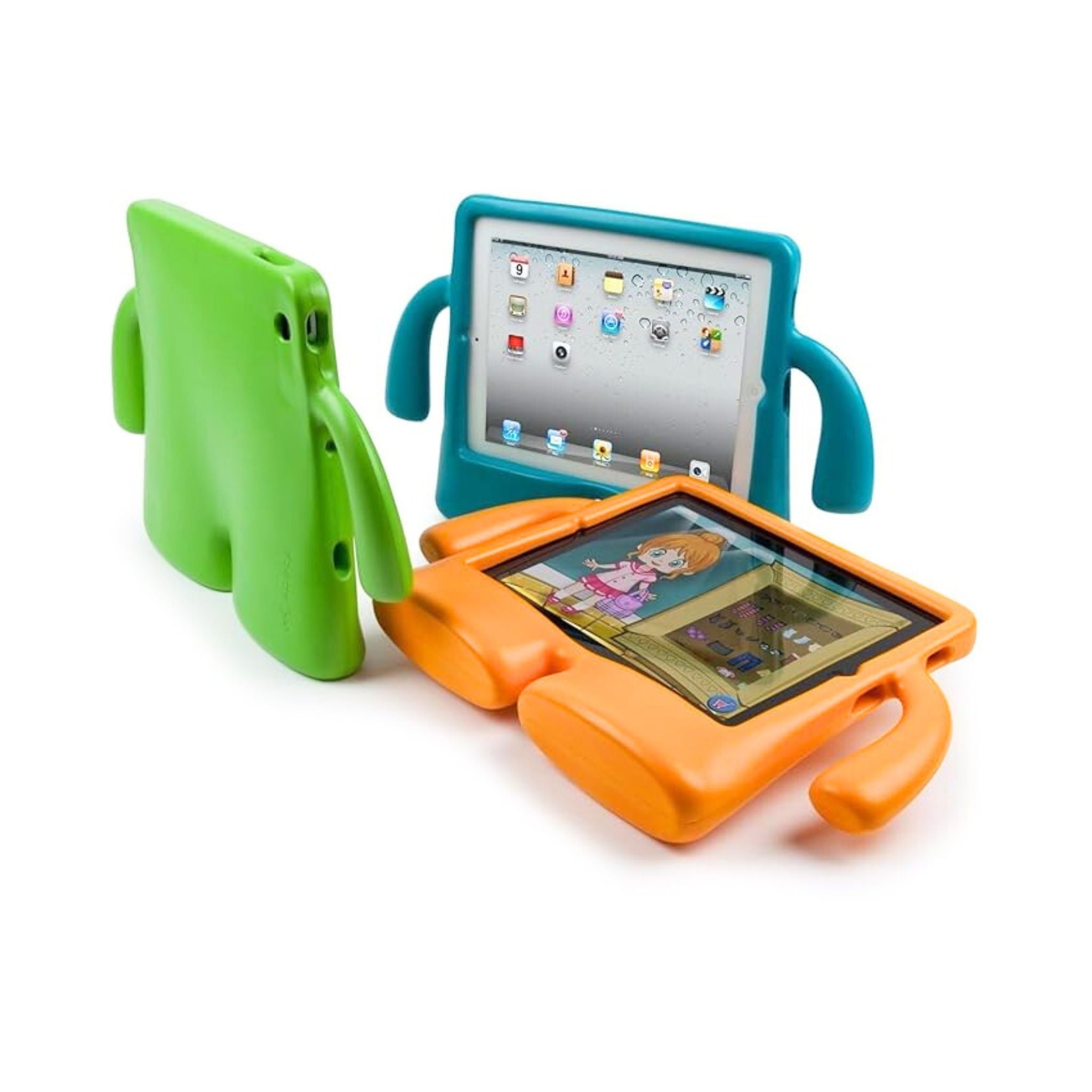 Kids Case Compatible with iPad 6th/5th Generation (9.7 Inch, 2018/2017 Model), iPad Air 2 & 1, iPad Pro 9.7 Inch 2016 Case, Rugged Shockproof Case for Boys Girls -Green