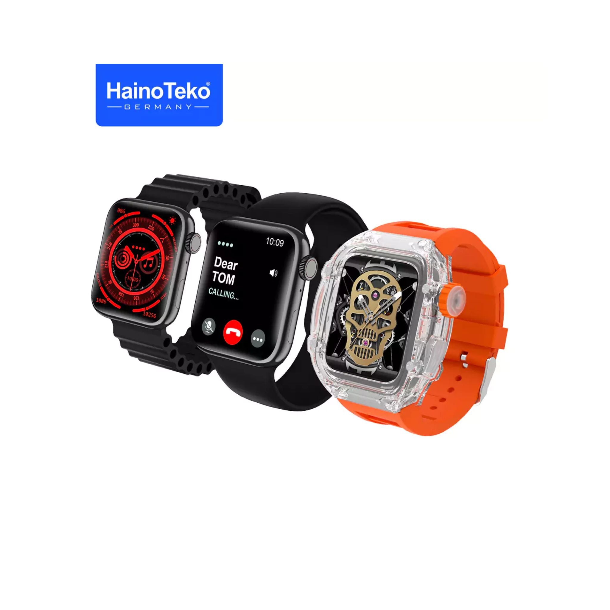 Haino Teko Germany Richard M9 Smart Watch With 3 Pair Straps and 1 Protection case For Men
