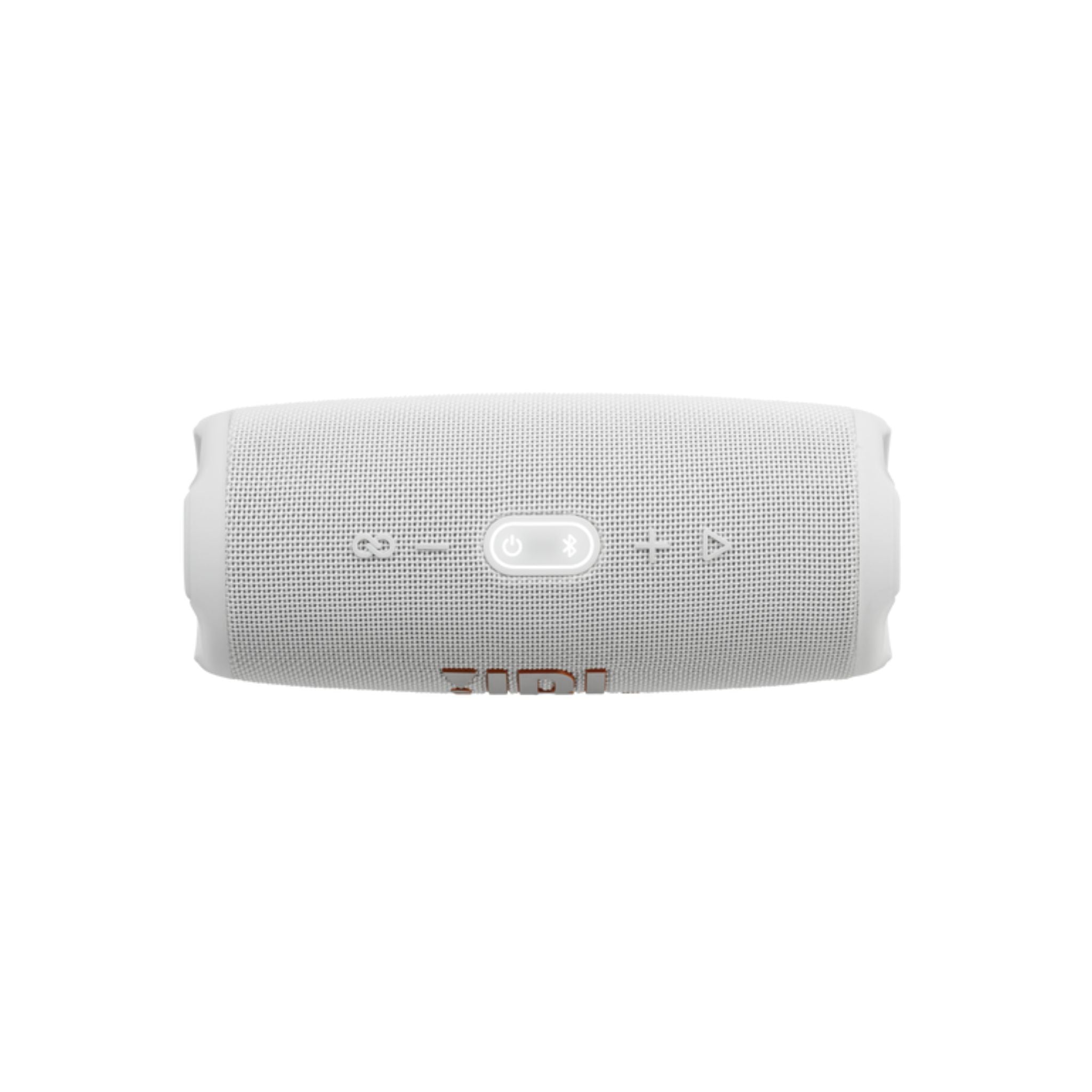 JBL Charge 5 Portable Speaker, Built-In Powerbank, Powerful JBL Pro Sound, Dual Bass Radiators, 20H of Battery, IP67 Waterproof and Dustproof, Wireless Streaming, Dual Connect - White