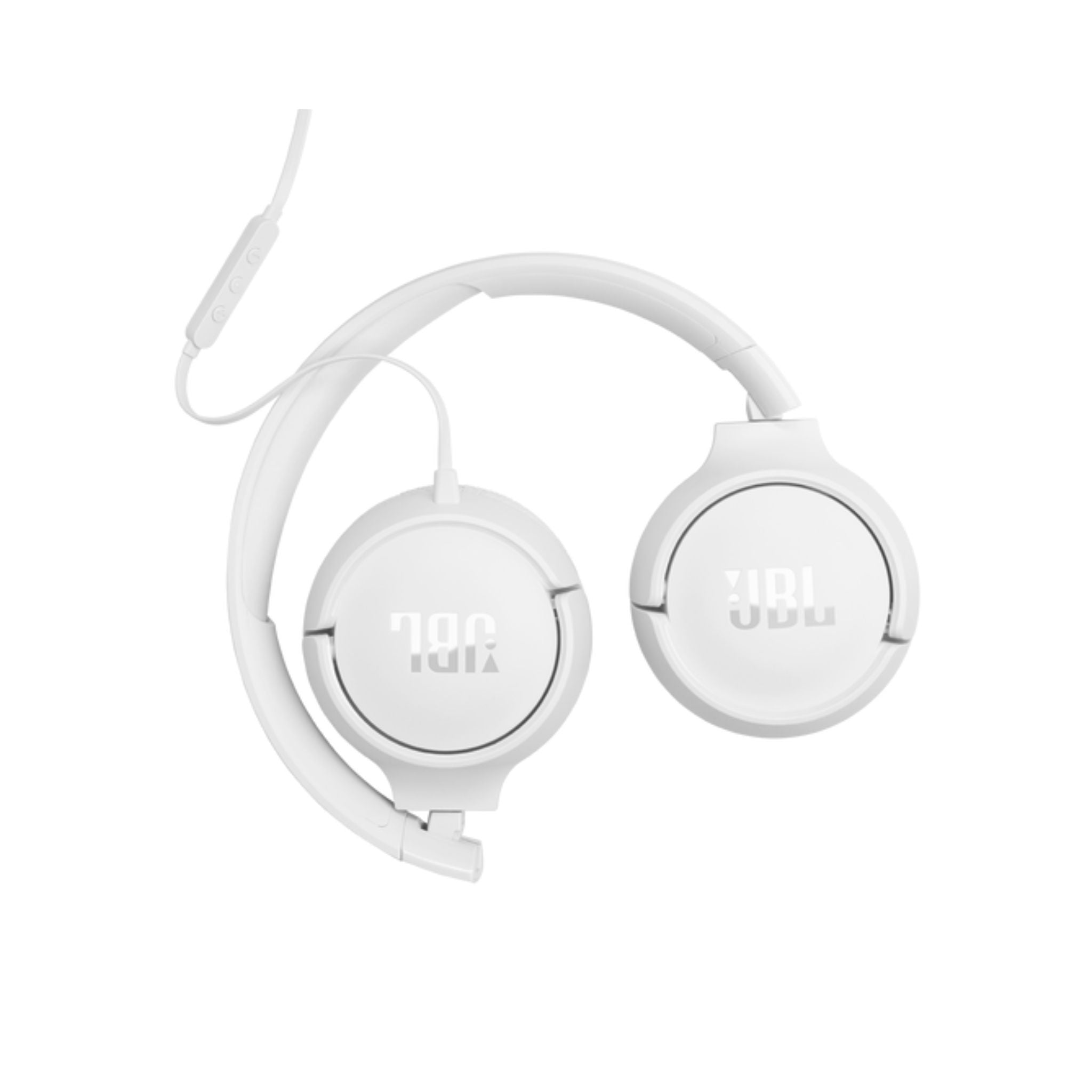 JBL Tune 520C USB-C Wired Headphones, 32mm Driver, Built-in Mic, Hands Free Call, Voice Assistant integration, Foldable, 3 Button Remote, Hi-Res Audio, JBL Pure Bass Sound, Comfort – White