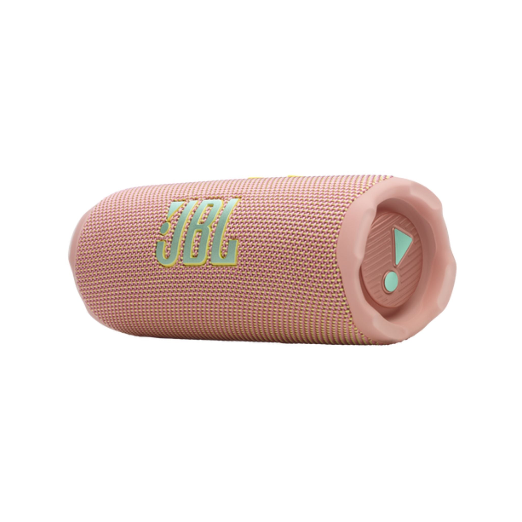 Pink JBL speaker on a white background