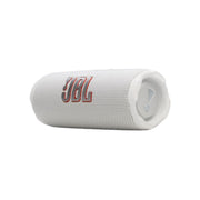 White JBL speaker on a white background
