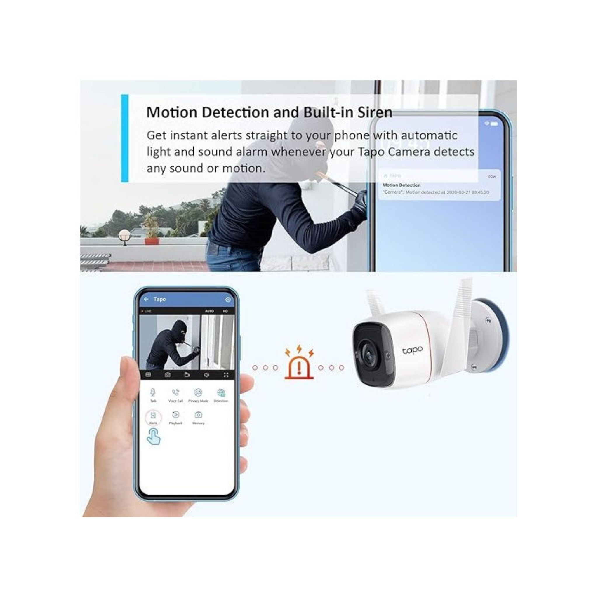 TP-Link Tapo Outdoor Security Camera/CCTV, Weatherproof Plus 2-way Audio And SD Storage (Tapo C310)