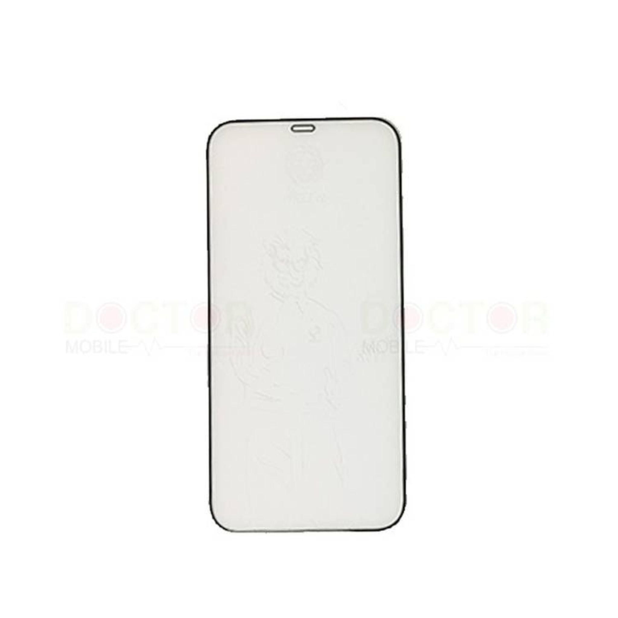 A clear tempered glass screen protector for iPhone 11 Pro with a black edge.