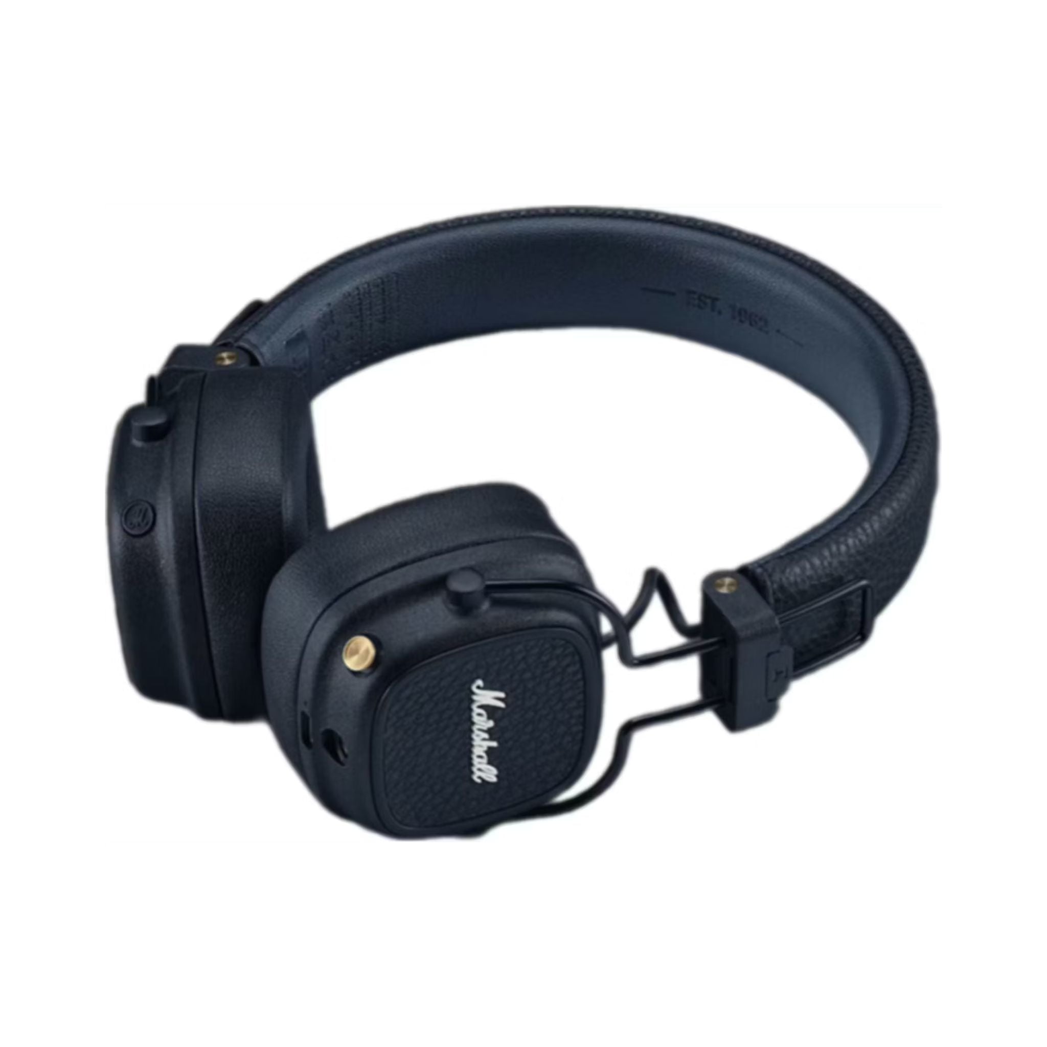 Marshall Major V Wireless On-Ear Headphones with Rugged & Foldable Design, Wireless Charging, 3 Hours Charging Time, Customizable M-Button, Bluetooth Version 5.3, Up to 100 Hours Play Time - Blue