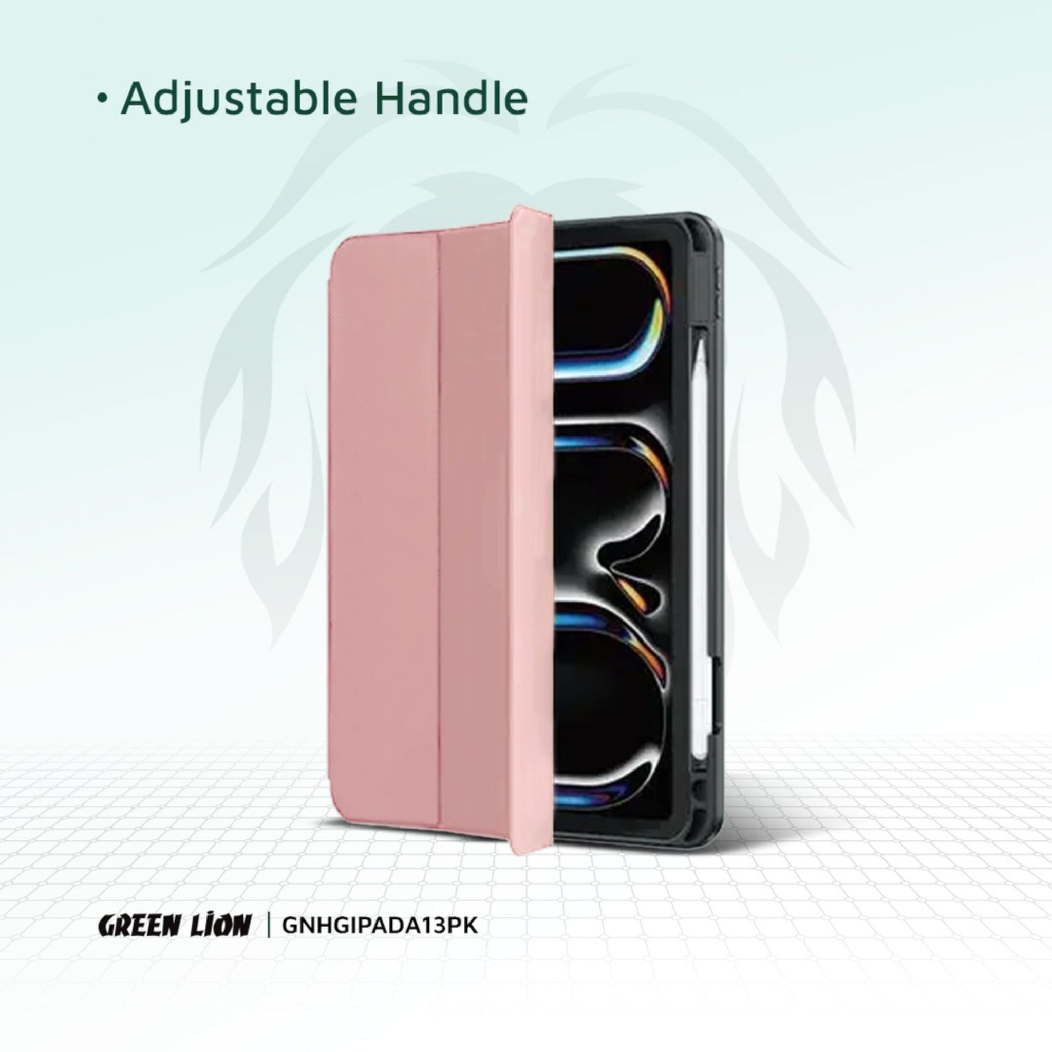 Green Lion Hogo Premium Case with Pencil Holder - Pink - iPad Air 13