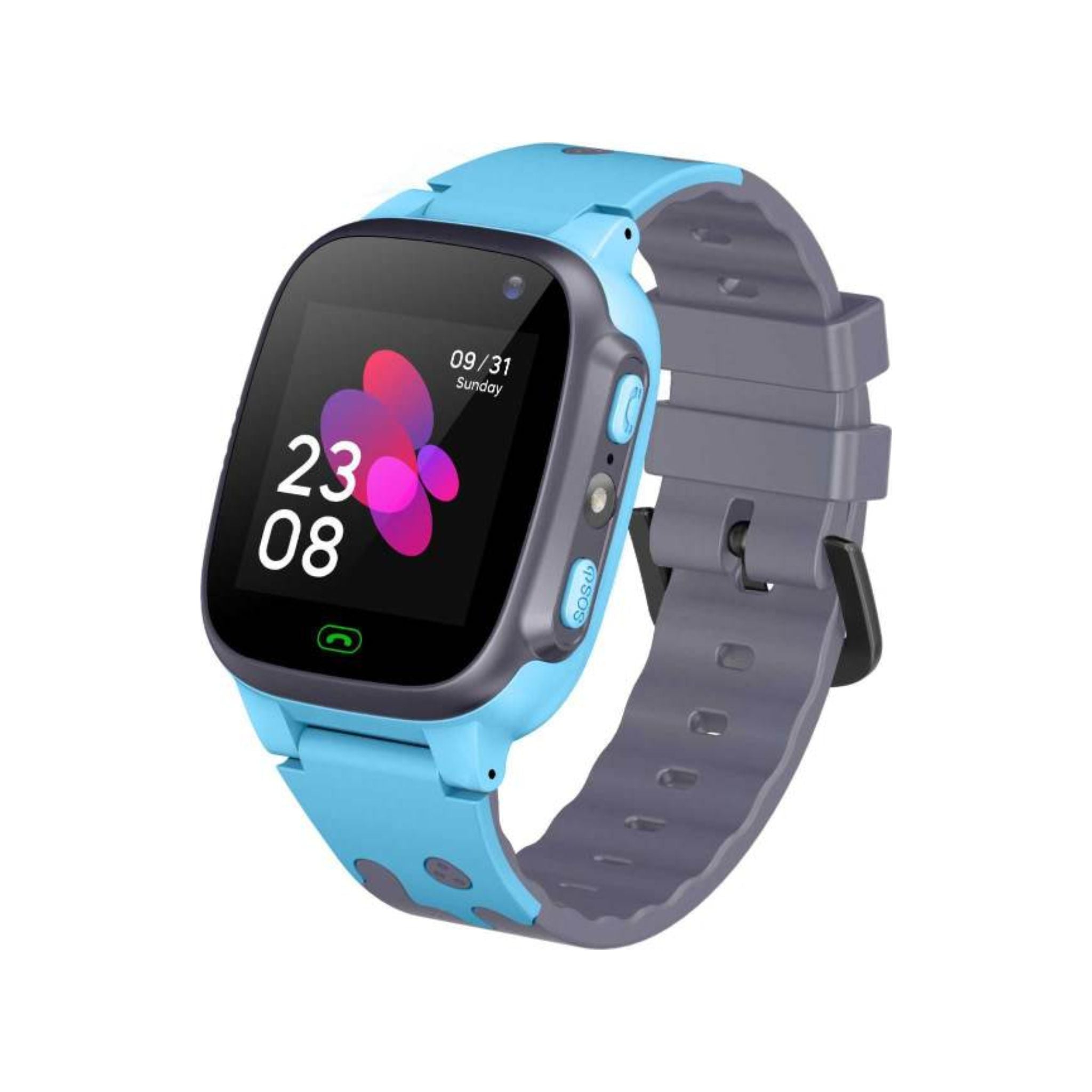 Green Lion 2G Kids Smart Watch with 1.44-Inch HD Display, 2G Two-Way Calling, HD Camera, Location Tracking, 400mAh Battery & 5-Day Standby Time- Blue