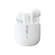 Green Lion Atlanta True Wireless Earbuds with Built-in Microphone, IPX4 Waterproof Level, Voice Assistant, HiFi Sound, Touch Control, 3 Hours Playtime - White