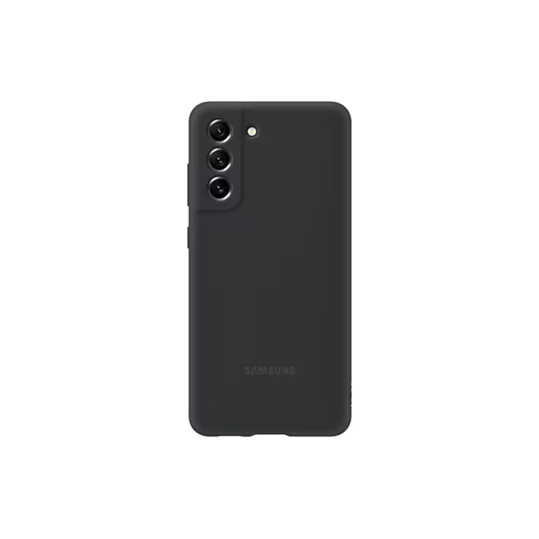 Black phone case with Samsung logo on a white background