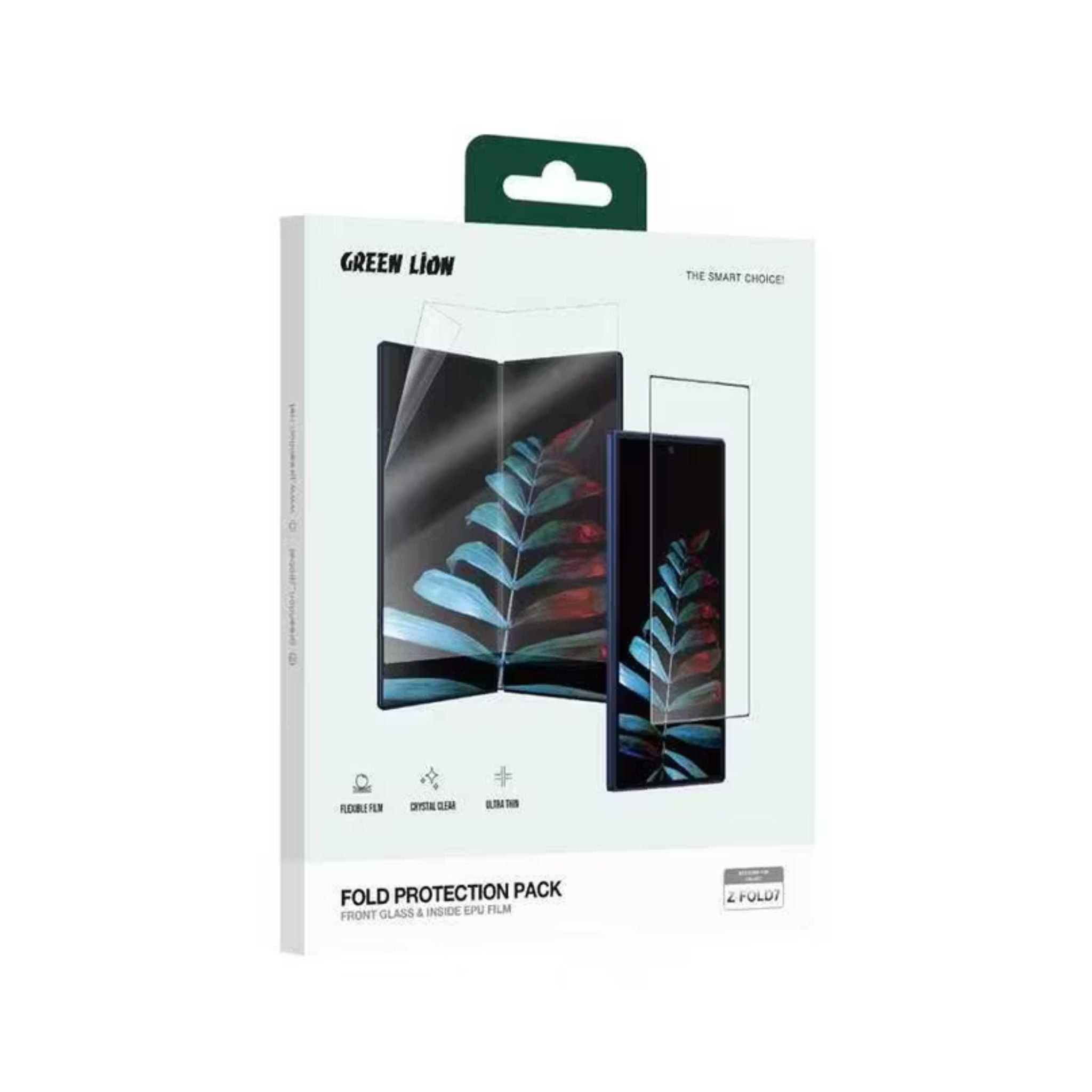 Green Lion Fold Clear Protection Pack for Z Fold 7 with Maximum Coverage, Self-Healing Tech, Highly Responsive & Touch Sensitive, Anti-Scratch, Keep HD Clarity - Clear