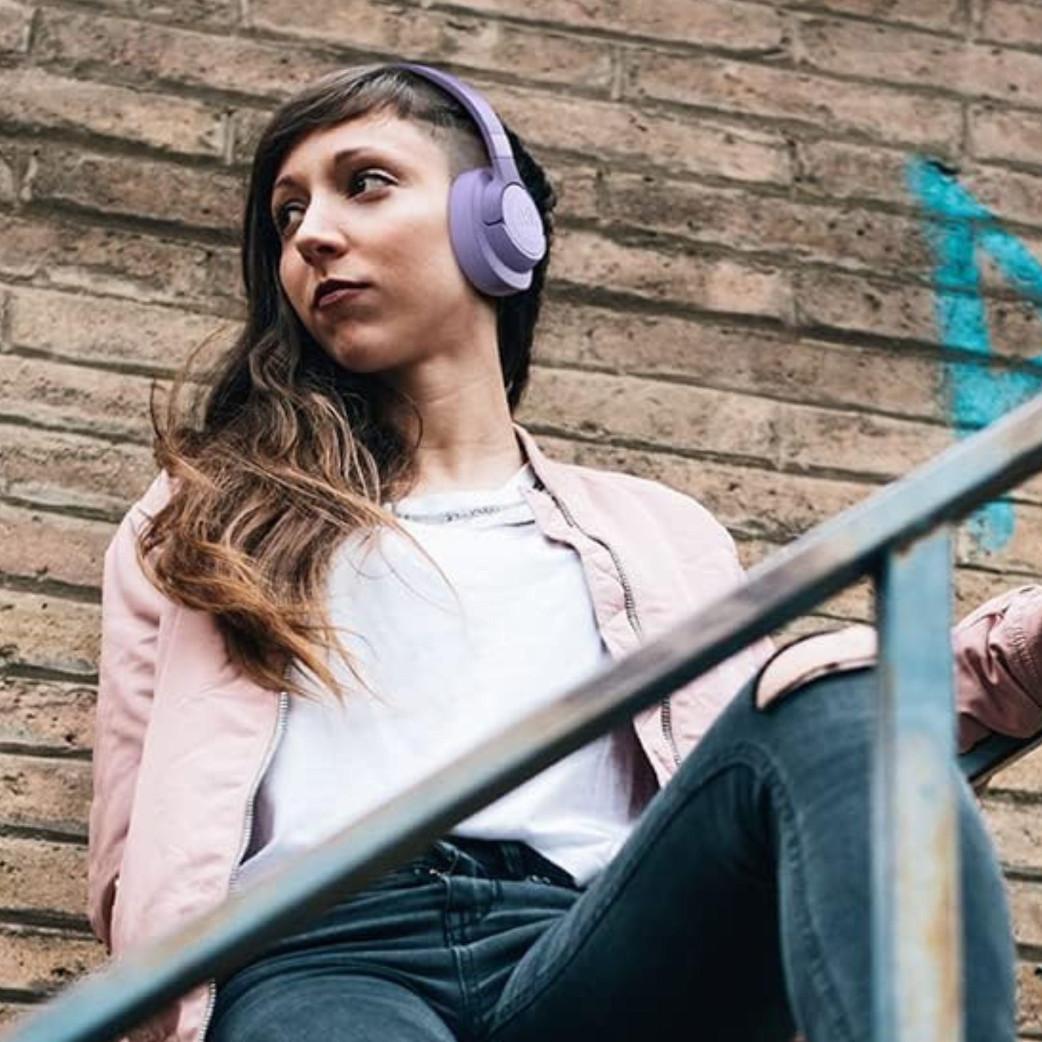 JBL Tune 720BT Wireless Over-Ear Headphones, Pure Bass Sound, Bluetooth 5.3, 76H Battery, Hands-Free Call, Multi-Point Connection, Foldable, Detachable Audio Cable - Purple