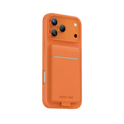 Green Lion Regal MagSafe Leather Case with Card Holder for iPhone 17 Pro Max, Anti-Fingerprint, Foldable Stand, Camera Protection, Comfortable Grip, Anti-Scratch, Shock Absorption - Orange