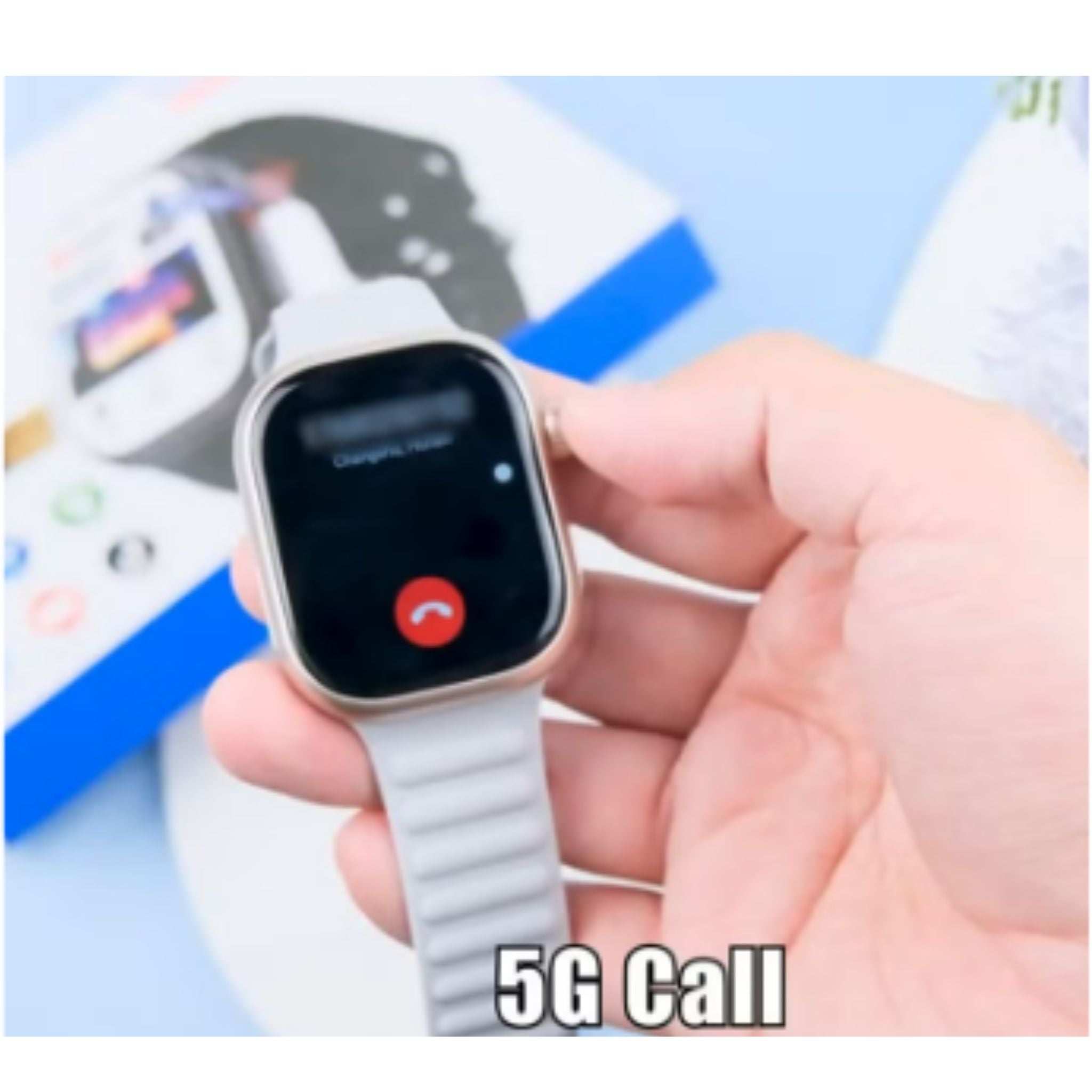 Telzeal TC44 5G Smart Watch with SIM Support HD Camera & Full Touch Display - Gold