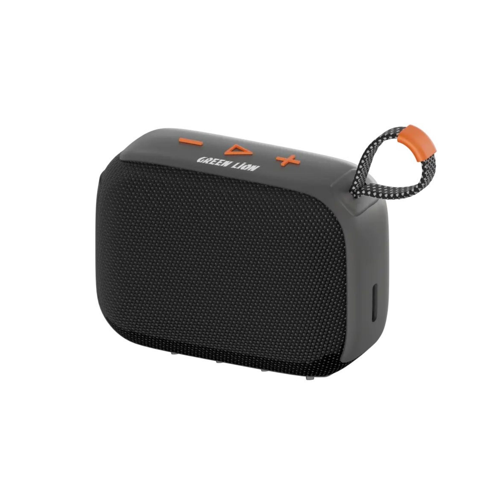 Green Lion BeatBox Portable Bluetooth Speaker 5W with Bluetooth 5.1, USB/TF Card Playback, USB-C Charging, Braided Carry Strap & Up to 3.5 Hours Playtime – Compact Travel Speaker - Black