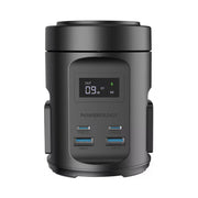 Powerology Magsafe Power Hub with UK Plug, PD 65W, USB-A QC 3.0, Built-in Safeguards, 15W Wireless Charging, 2200W Rated Power - Black