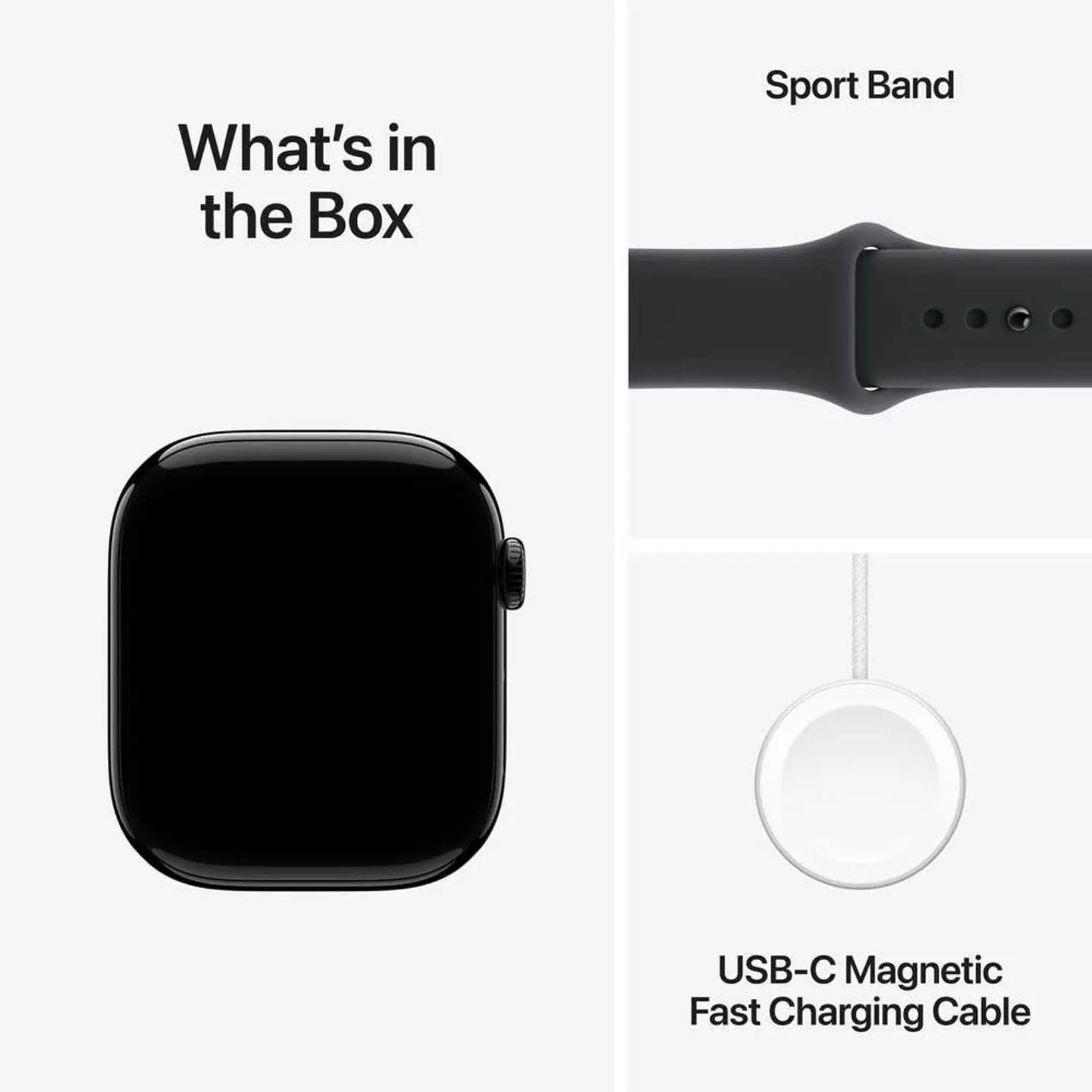 Apple Watch Series 11 GPS 46mm Jet Black Aluminium Case With Black Sport Band - M/L -International Version