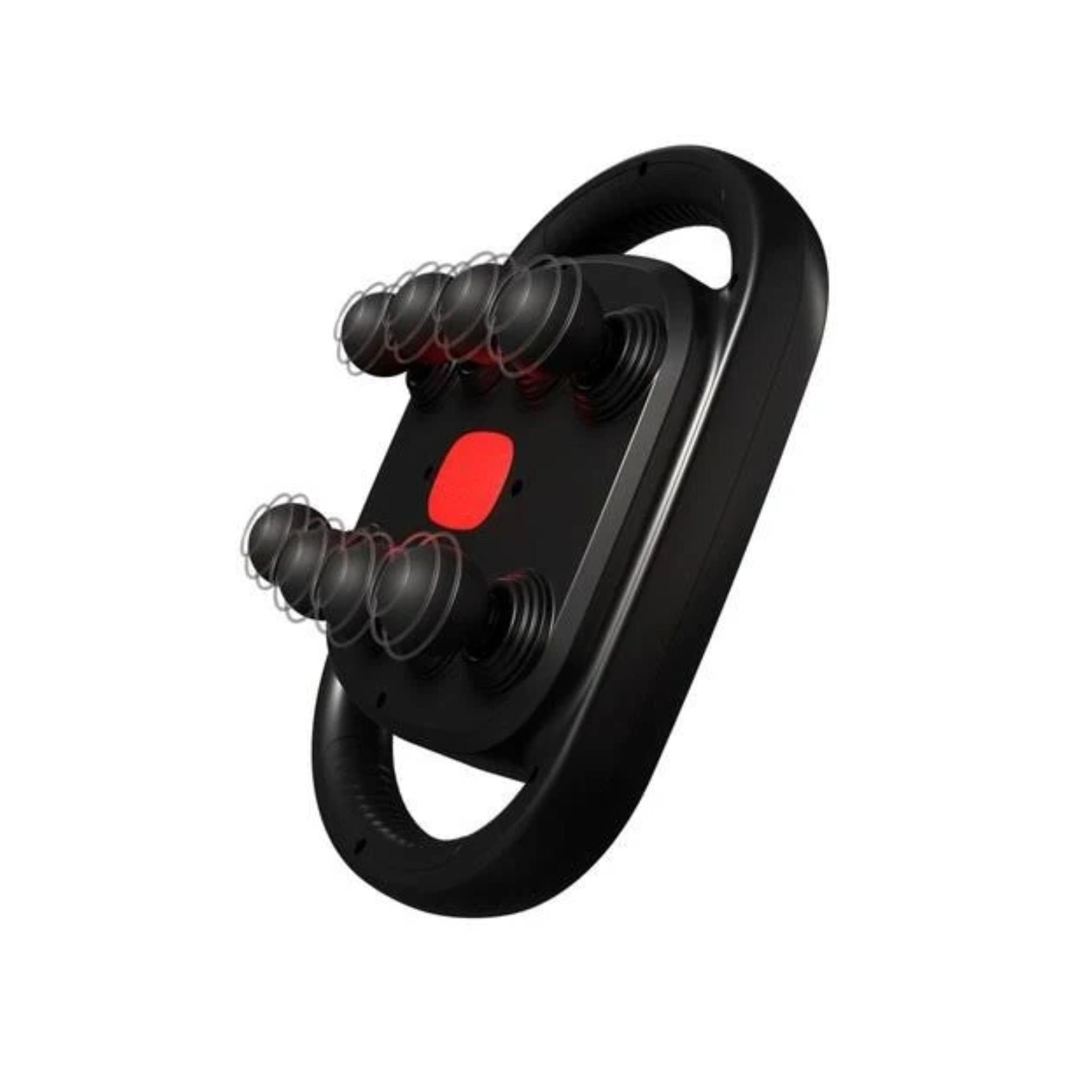Porodo Lifestyle Power Pulse 8-Head Massage Gun with Red Light Therapy, 9 Speed Levels, 25W Motor, 3200RPM, USB-C Charging, 1500mAh Battery, Deep Muscle Relief-Black